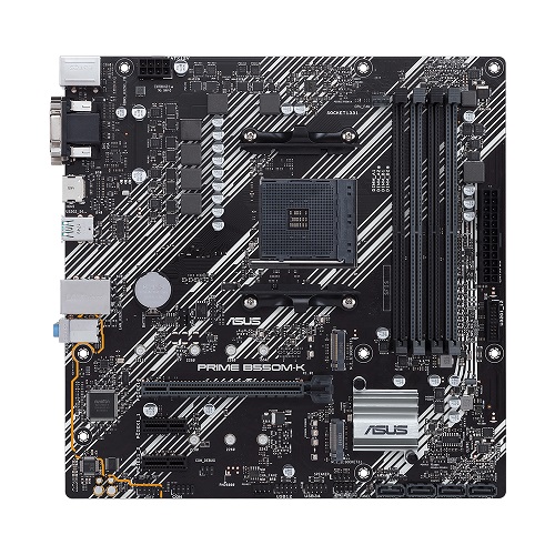 The ASUS PRIME B550M-K is a versatile and robust micro-ATX motherboard designed to support AMD CPUs, offering a range of features that cater to both g