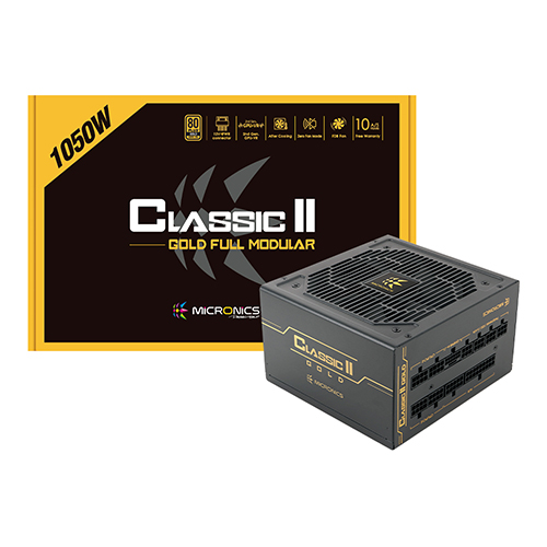 The Micronics Classic II 1050W 80 PLUS GOLD is a robust and efficient power supply unit (PSU) released by Micronics in October 2020. Designed for ATX