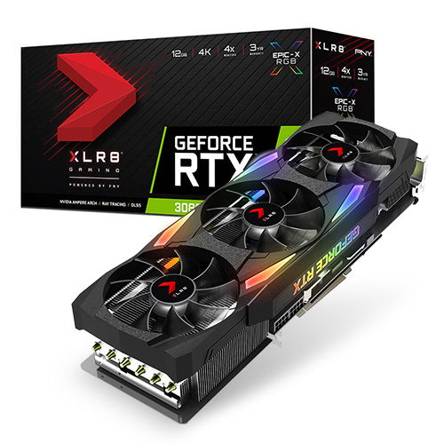 The PNY XLR8 GeForce RTX 3080 Ti UPRISING EPIC-X RGB D6X 12GB, released in August 2021, is a high-end graphics card designed for gamers and profession
