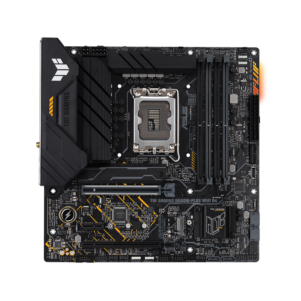 The ASUS TUF Gaming B660M-PLUS WIFI is a versatile and reliable Micro-ATX motherboard tailored for Intel CPUs, supporting the Intel Socket 1700. Relea