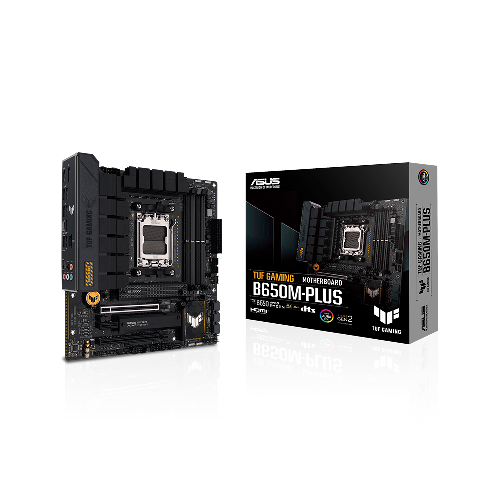 The ASUS TUF Gaming B650-PLUS, released in October 2022, is a feature-packed micro-ATX motherboard designed for AMD CPUs with the AM5 socket, based on