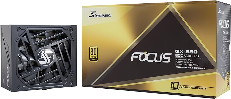 The Seasonic FOCUS GOLD GX-850 is a high-performance ATX power supply, introduced in September 2019. Engineered by Seasonic, this unit is renowned for