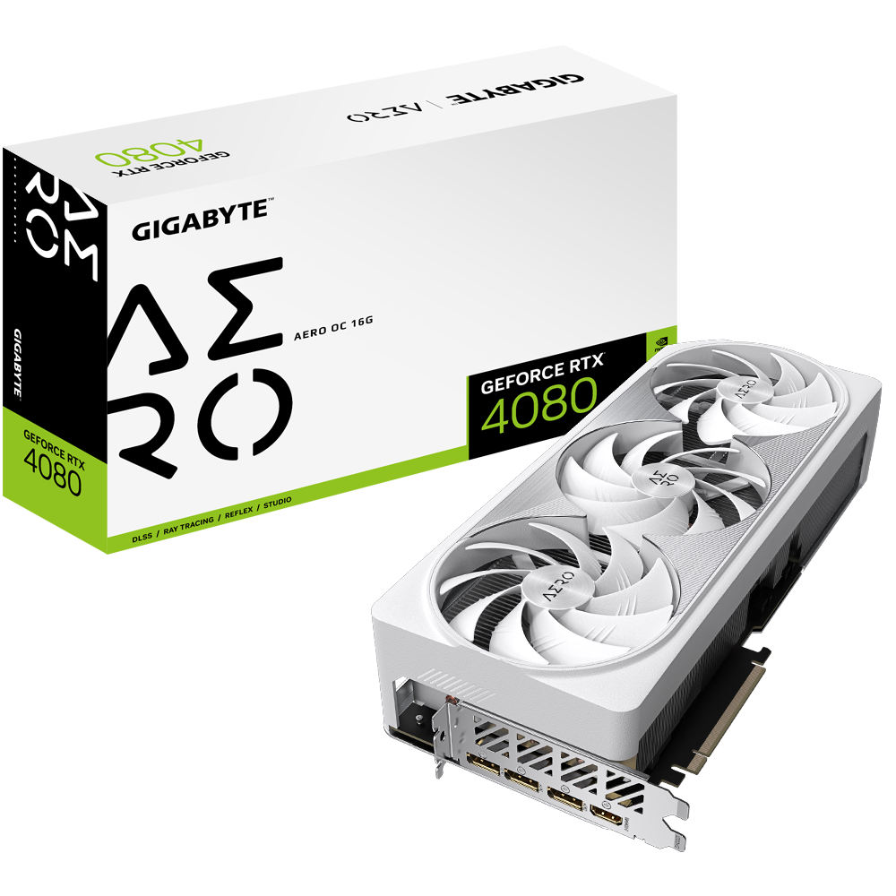The GIGABYTE GeForce RTX 4080 AERO OC 16GB, released in November 2022, is a high-end graphics card designed for gamers and professionals seeking top-t