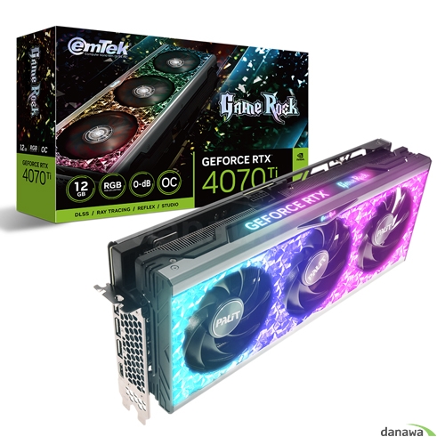 The EMTEK GeForce RTX 4070 Ti GAMEROCK OC D6X 12GB is a high-end graphics card designed by EMTEK, released in February 2023. Built on NVIDIA's advance