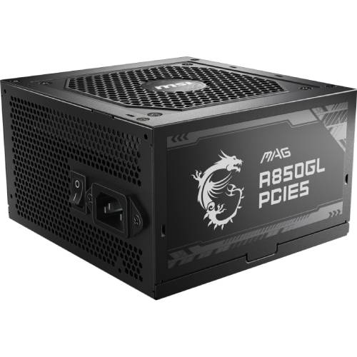 The MSI MAG A850GL 80PLUS Gold, released in July 2023, is a high-quality ATX power supply unit designed for robust performance and efficiency. With a