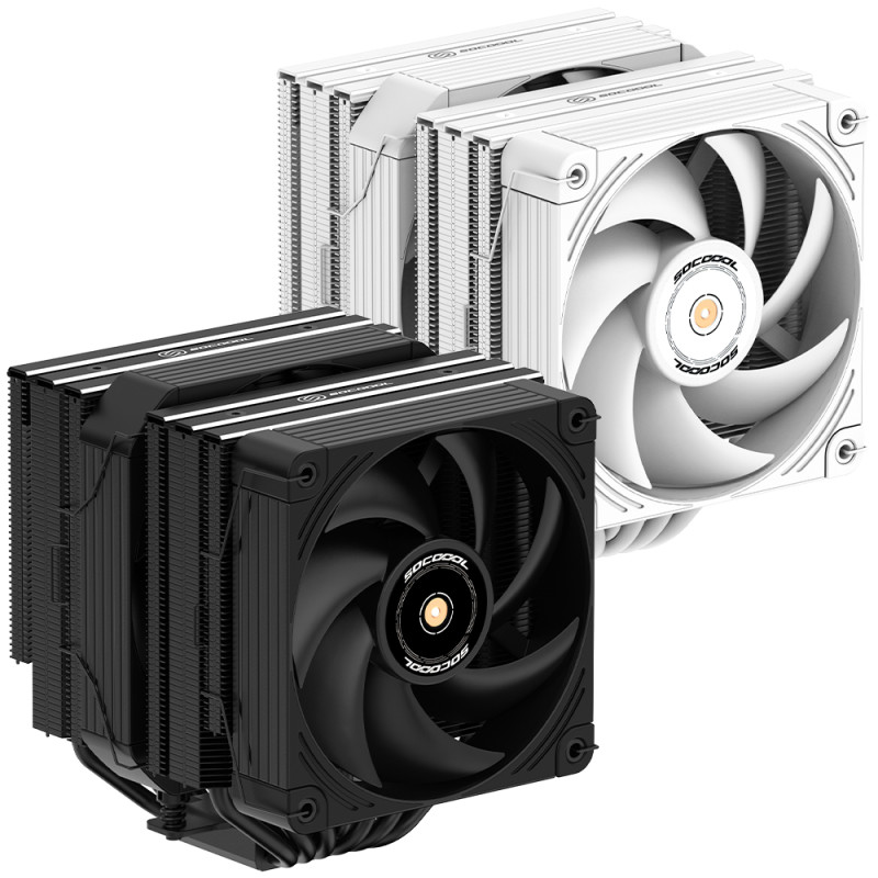 The 3RSYS Socoool RC1900N SOLDERING is a powerful dual-tower air cooler designed to deliver exceptional thermal performance for high-performance CPUs.